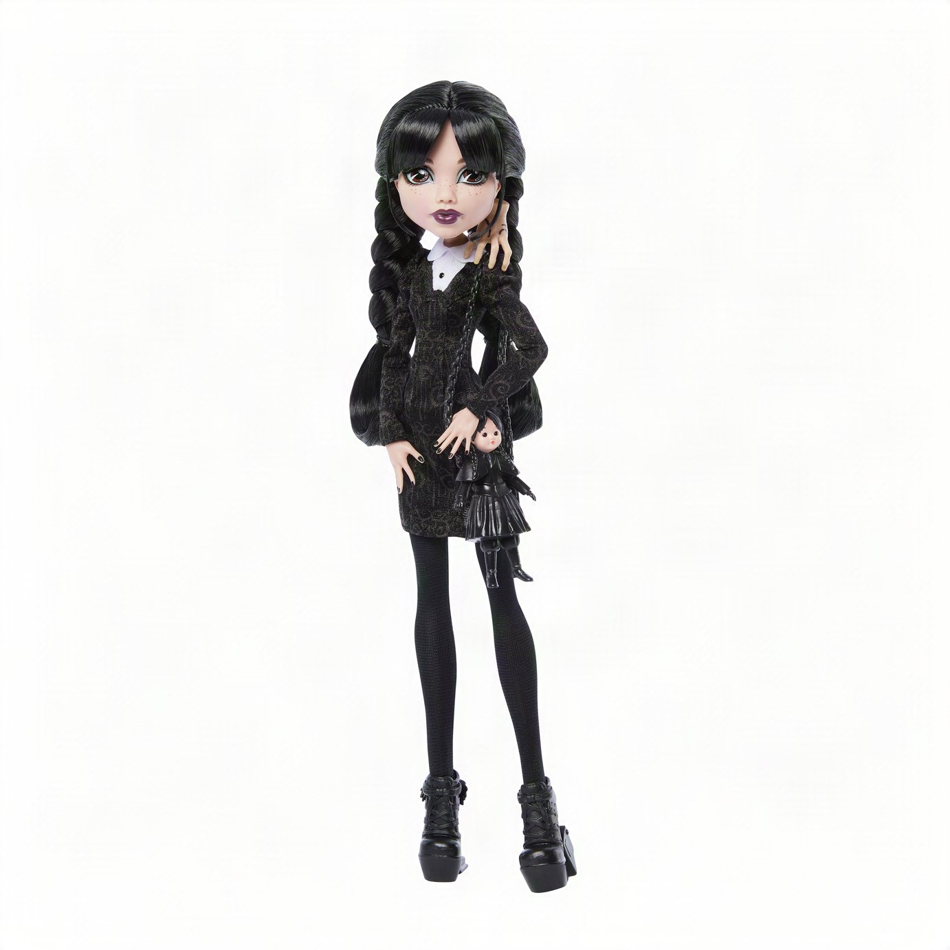 Monster High x Wednesday Collectable Doll, Wednesday Addams in Black Dress