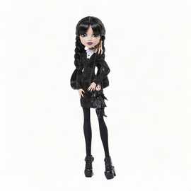 Monster High x Wednesday Collectable Doll, Wednesday Addams in Black Dress
