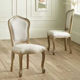 Julian Bowen Camille Pair of Solid Wood Chairs - Light Oak