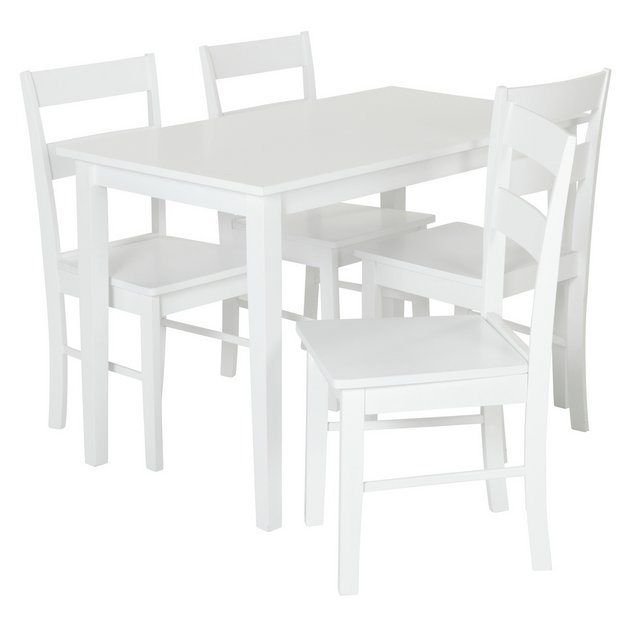Buy Habitat Chicago Table & 4 Chairs - White | Dining table and chair sets | Argos