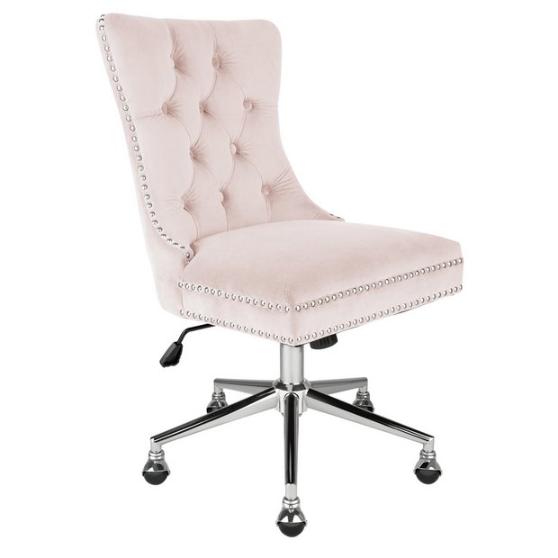 Buy Argos Home Princess Velvet Handleback Office Chair Pink Office Chairs Argos