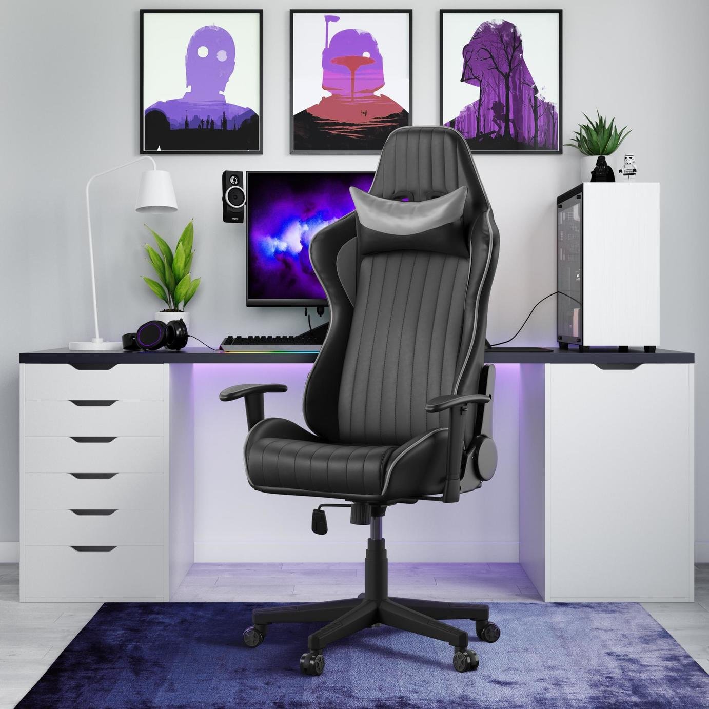 Dorel Senna Faux Leather Office Chair - Black