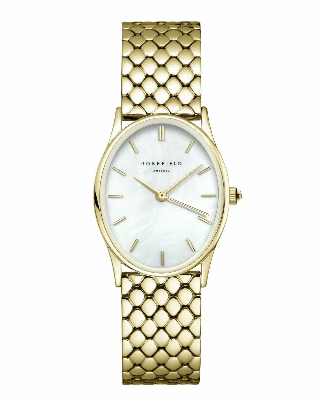 Rosefield Oval Ladies Gold Stainless Steel Bracelet Watch