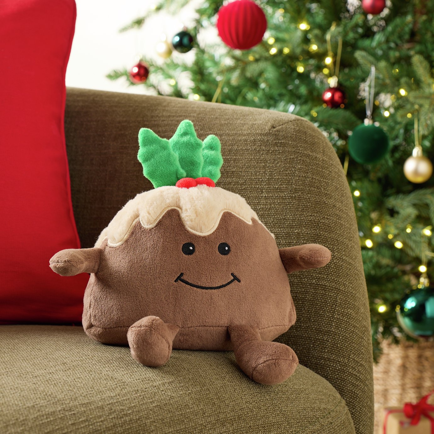 Argos Home Christmas Pudding Soft Toy Hottie