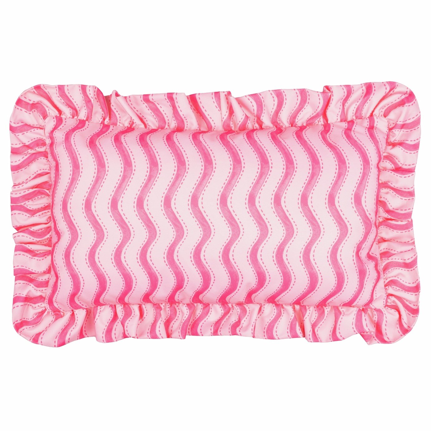 Furn Wiggly Stripe Pink Outdoor Cushion