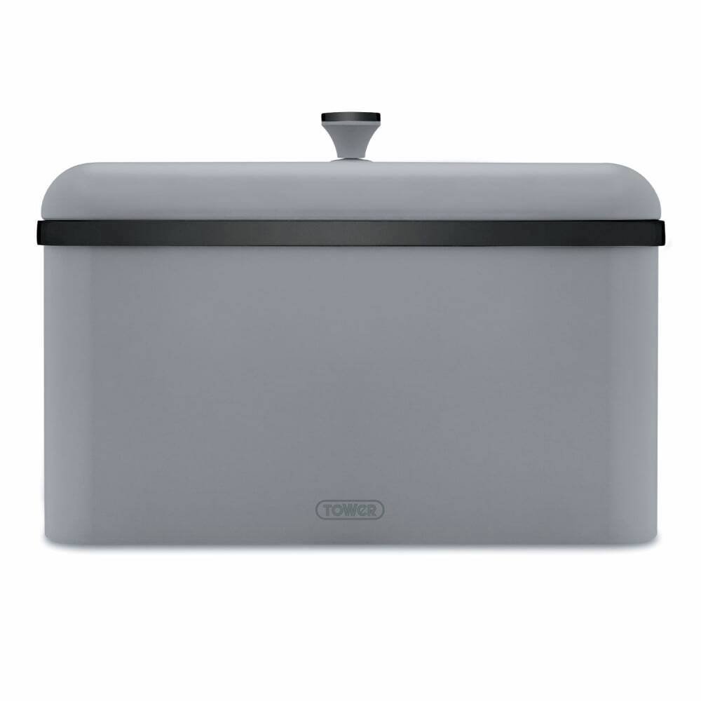 Tower Sera Carbon Steel Bread Bin - Matt Grey