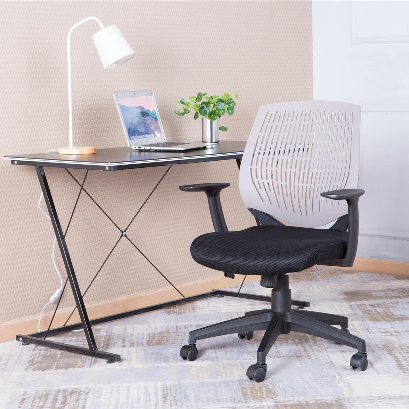 Dorel Malibu Office Chair - Black & Grey