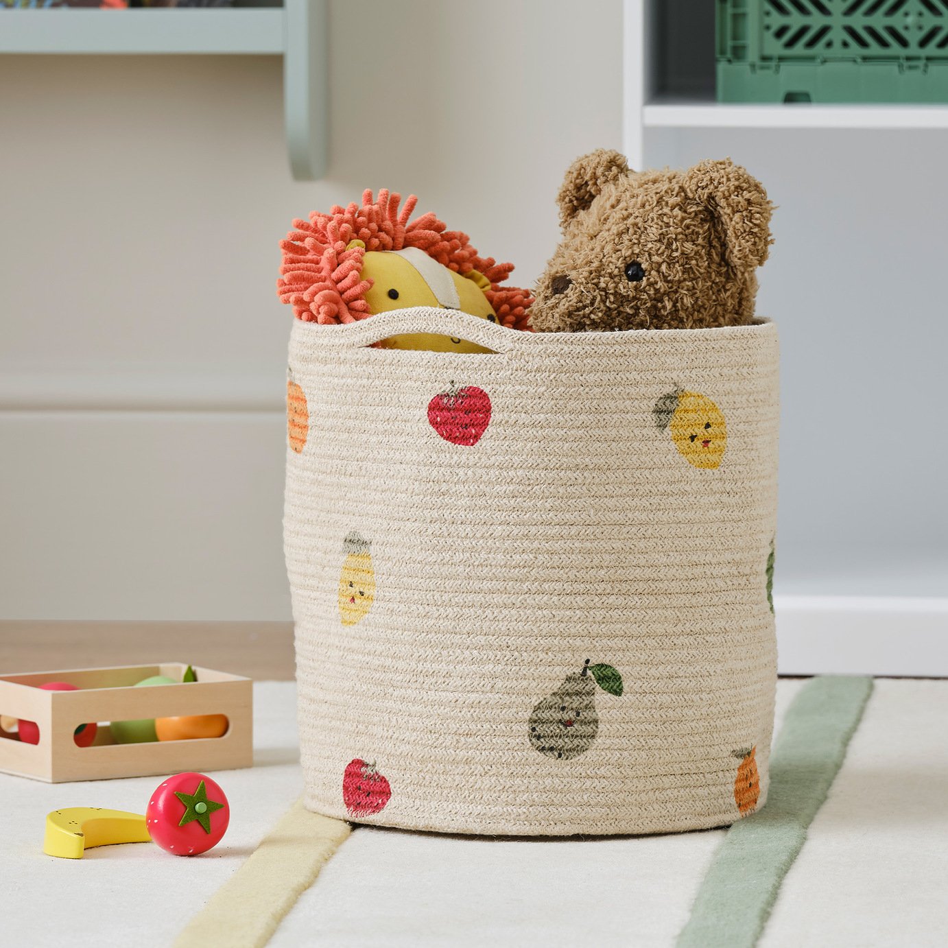 Great Little Trading Company Fruit Rope Storage Basket - Natural