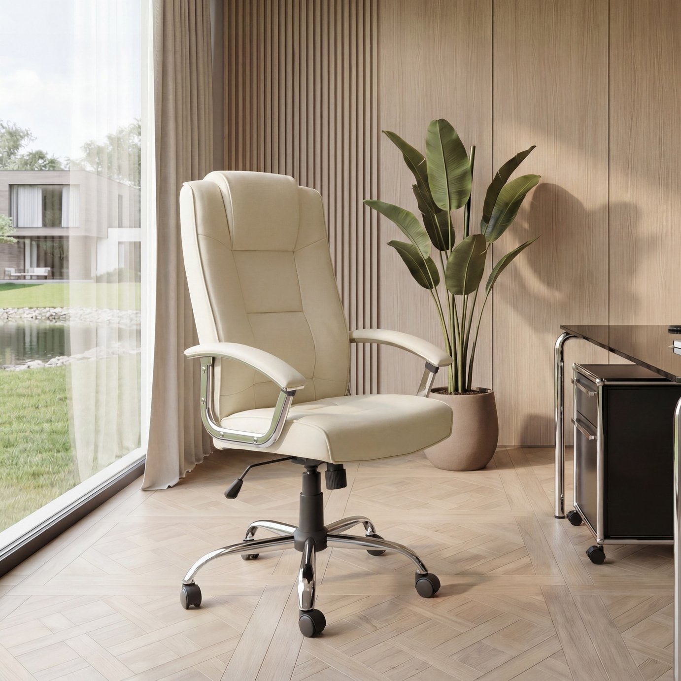 Dorel Houston Office Chair - Cream