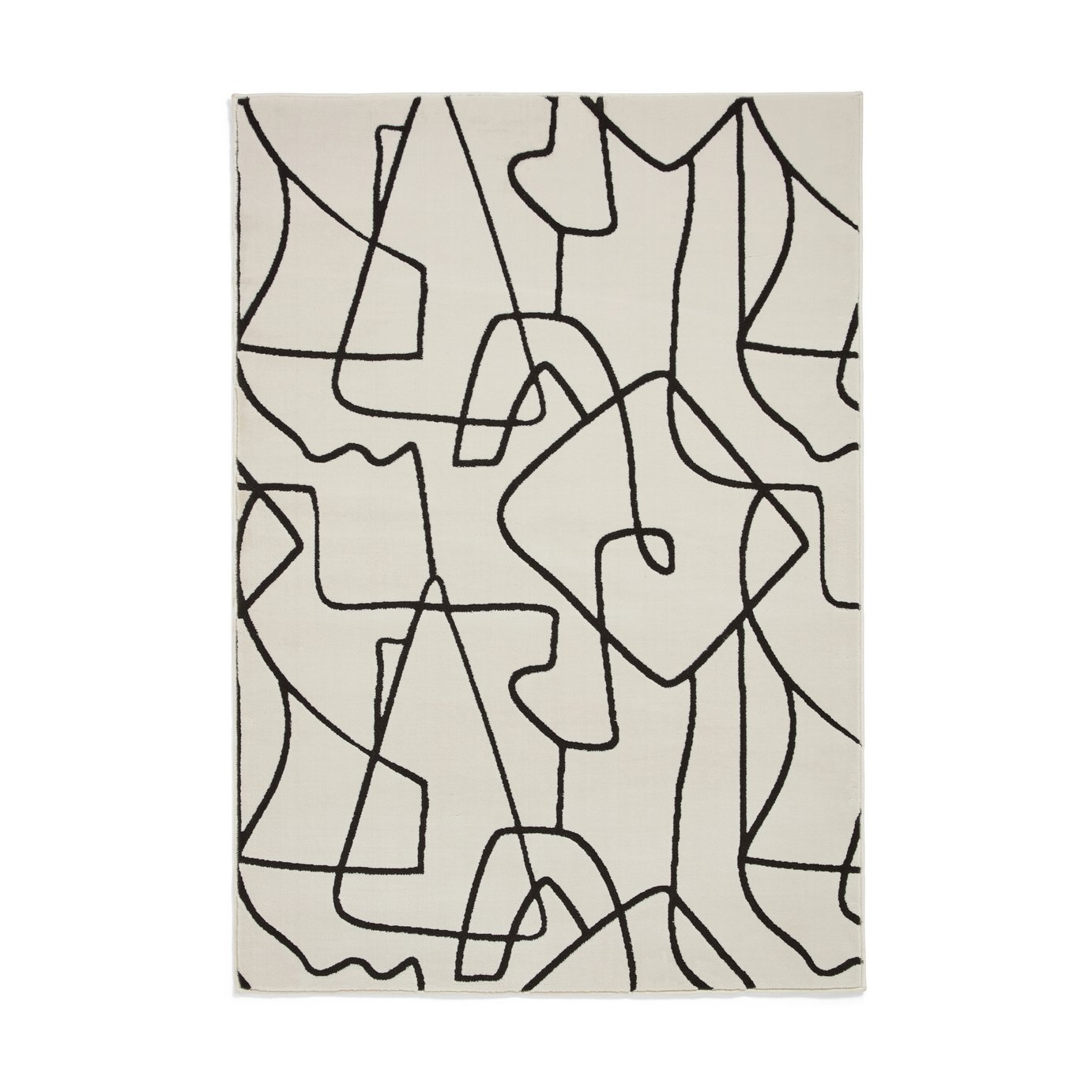 Argos Home Monochrome Black Jute Rug