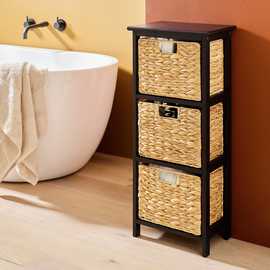 Habitat 3 Drawer Bathroom Unit - Black Frame