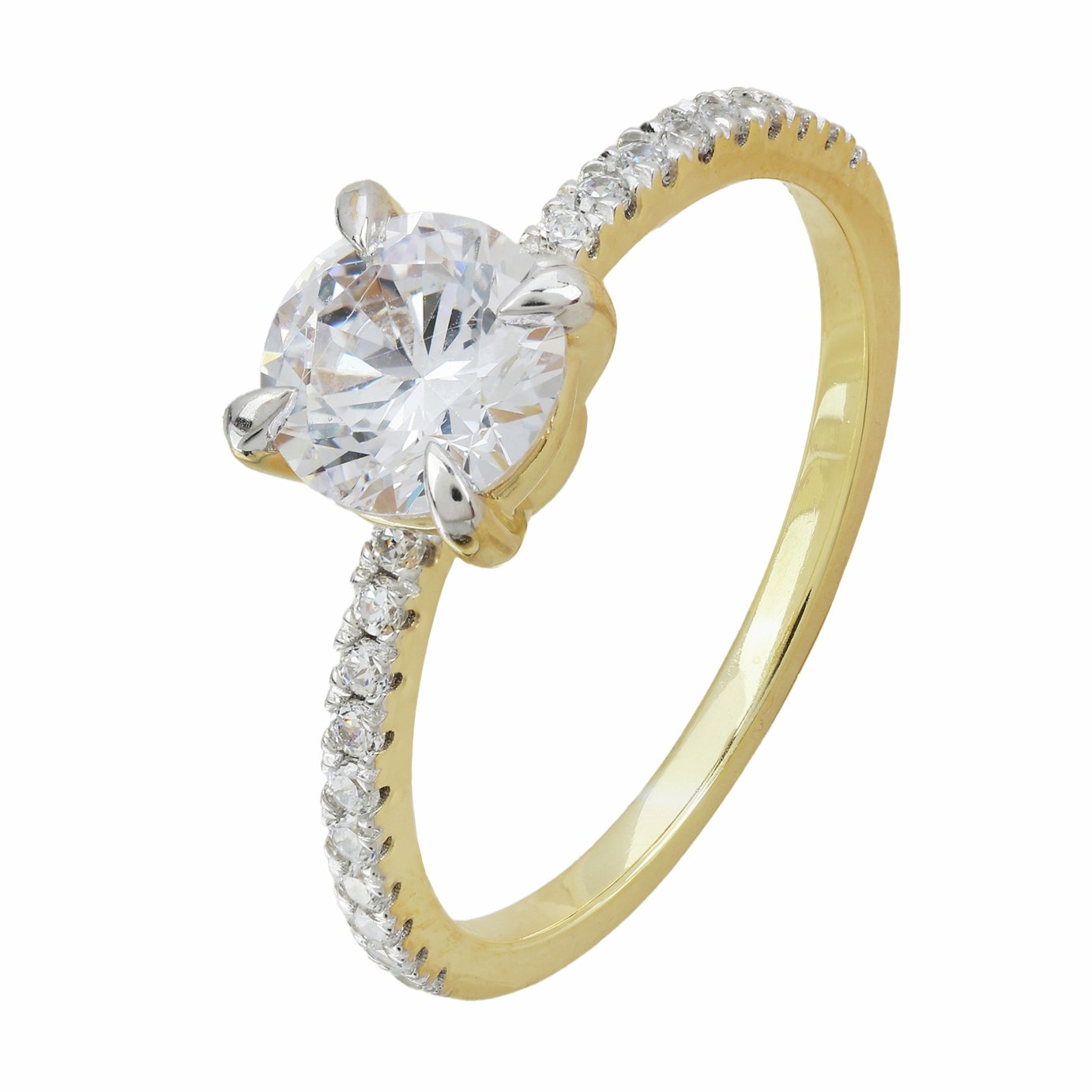 Pure Brilliance 9ct YG  1.49ct Laboratory grown Diamond Sol  Ring - O