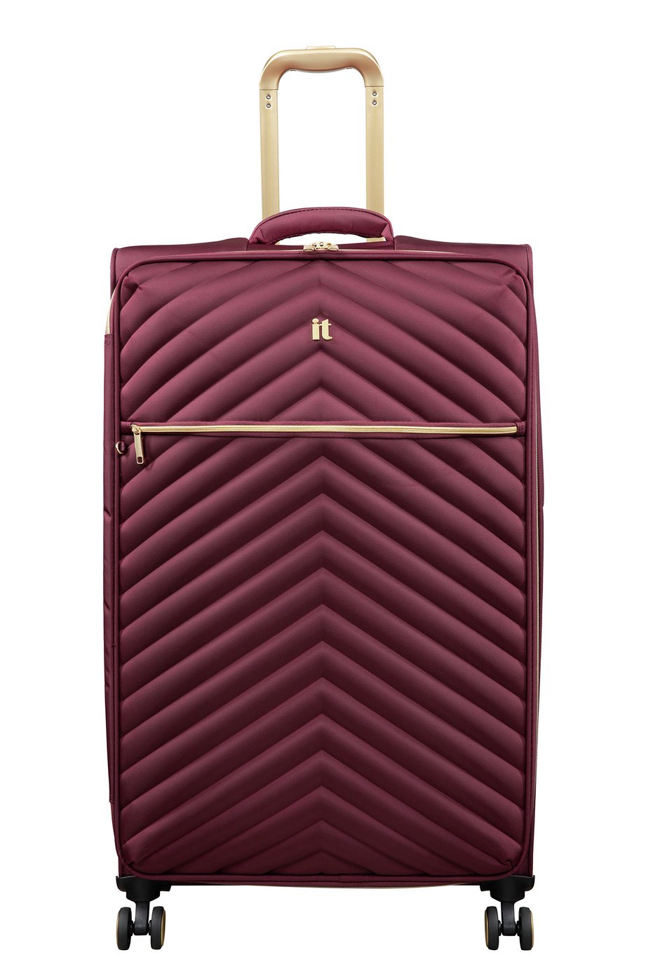IT Luggage Plenitude Expandable 8 Wheel Soft Large Suitcase - Wine