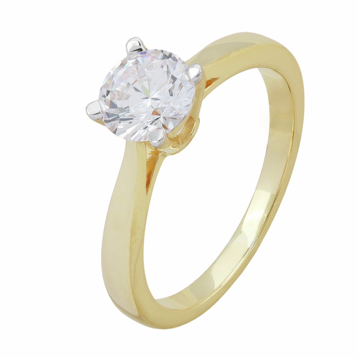 Pure Brilliance 9ct YG  1.00ct  Laboratory grown Diamond Sol  Ring - L