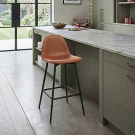Dorel Calvin Faux Leather Bar Stool - Brown
