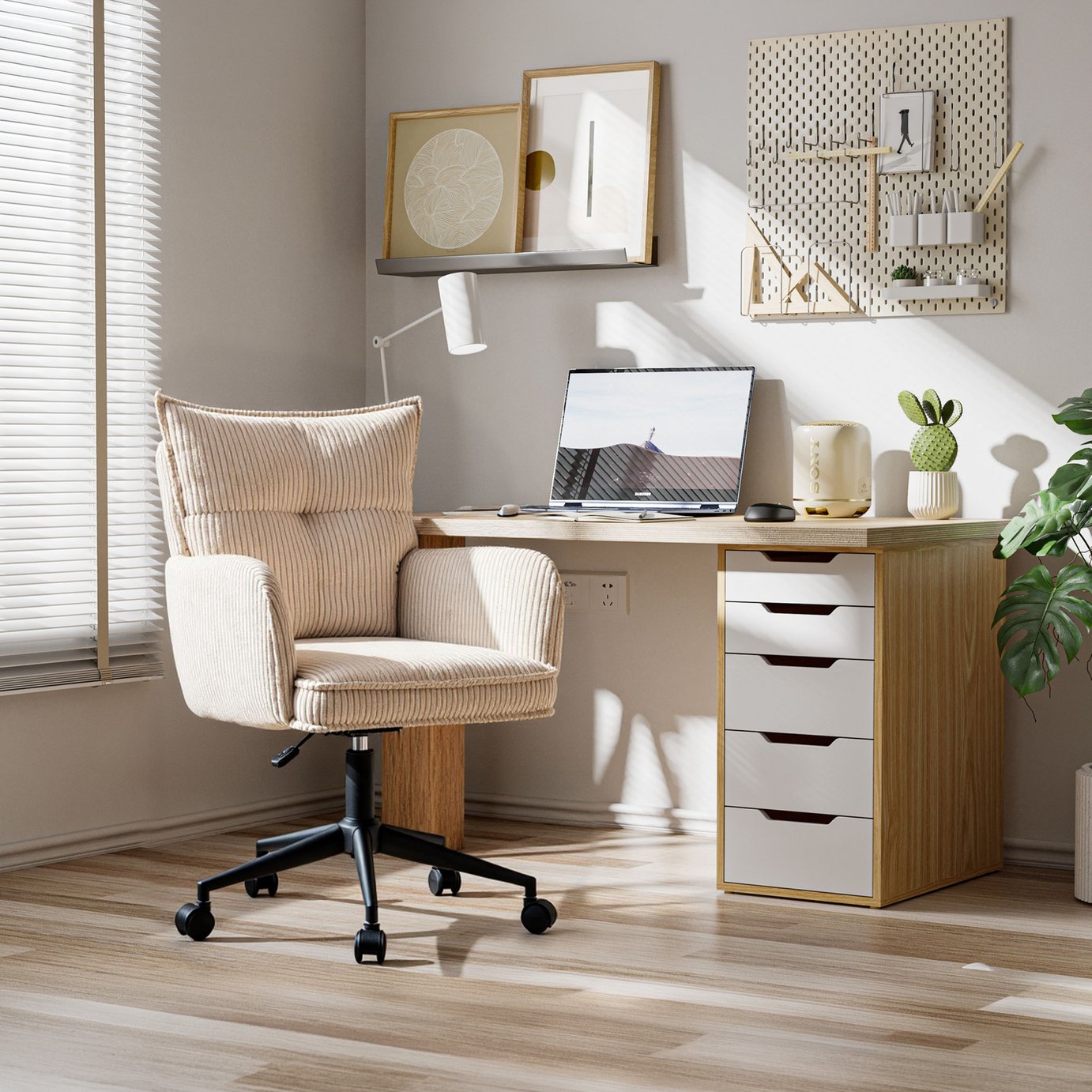 Dorel Harbour Office Chair - Cream