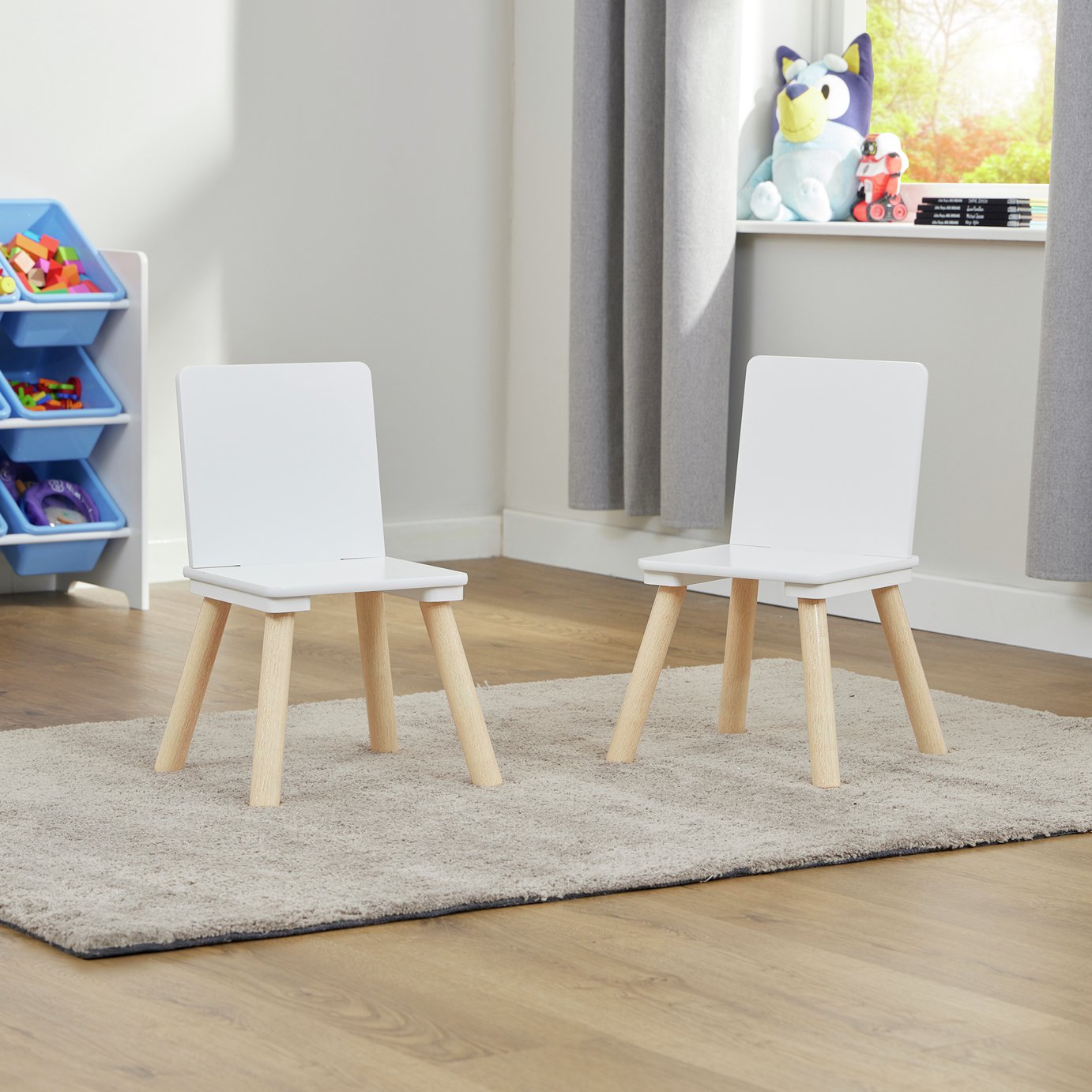 Liberty House Toys Kids Set of 2 White Chairs