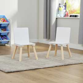 Liberty House Toys Kids Set of 2 White Chairs
