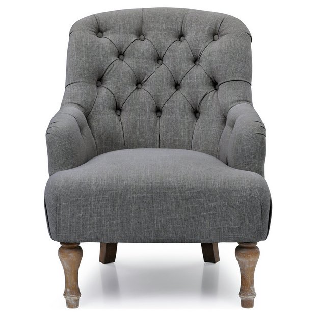 Buy Kyoto Charlie Fabric Armchair Charcoal Armchairs and chairs Argos