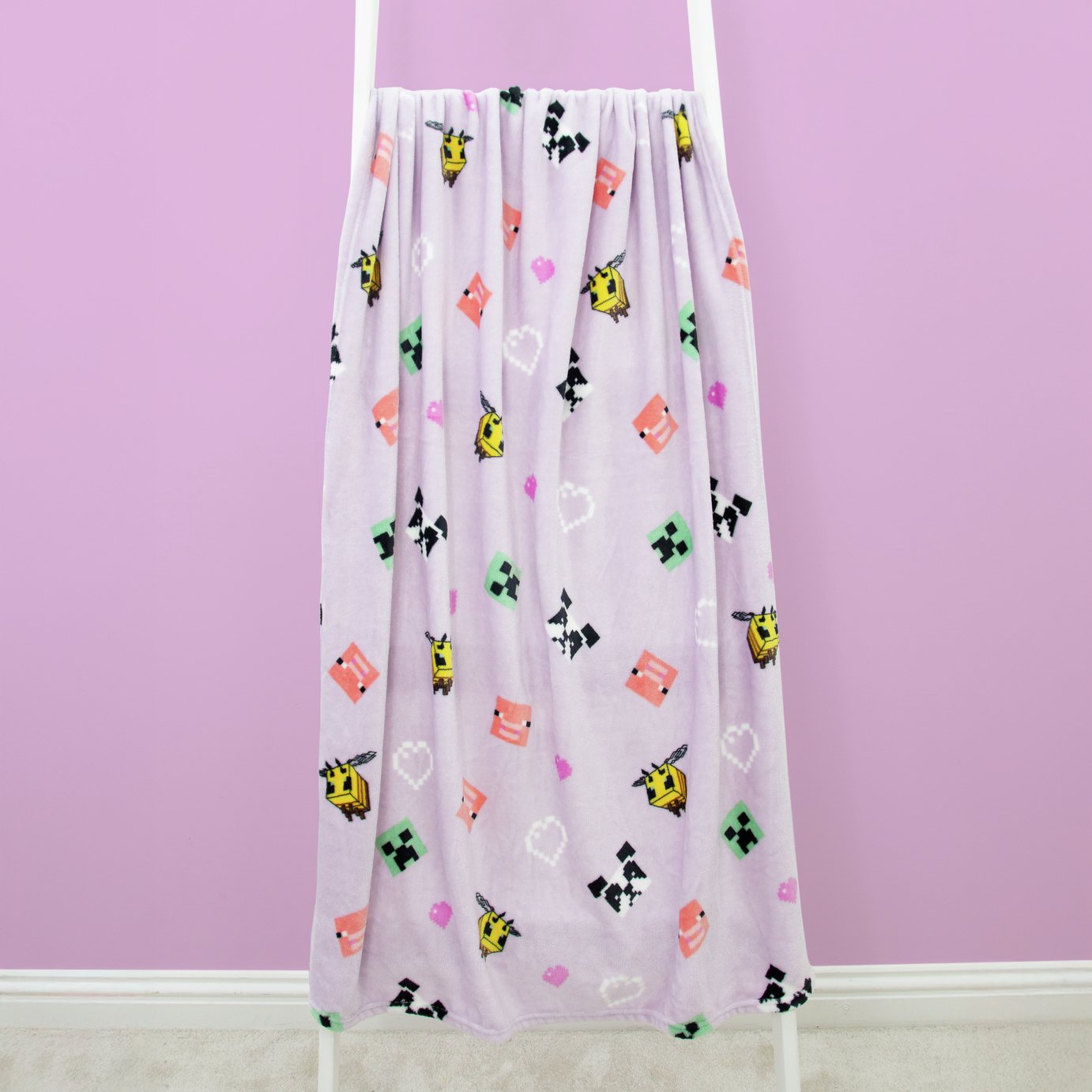 Minecraft Throw Lilac - 150x100cm