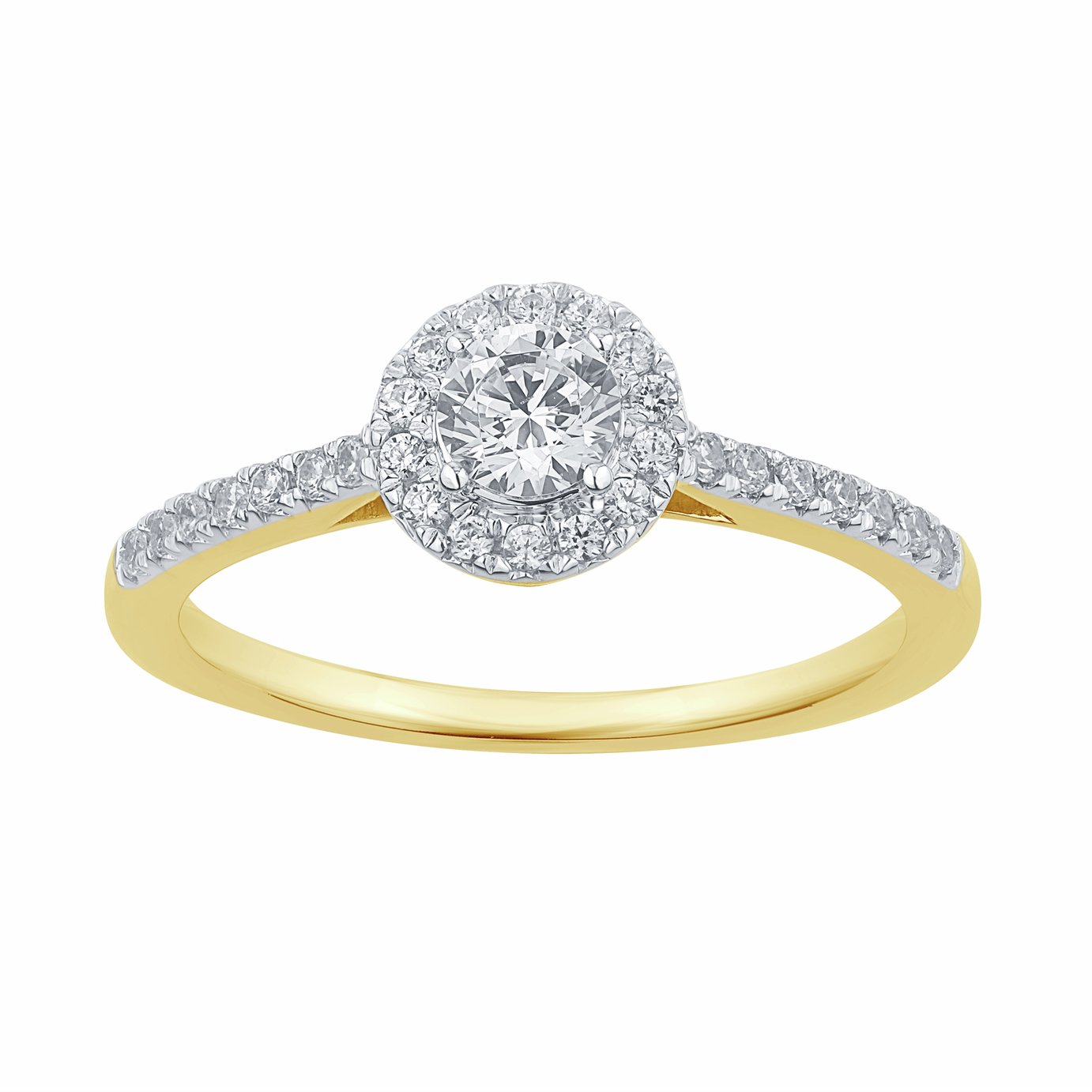 Pure Brilliance 9ct YG  0.50ct Laboratory grown Diamond Sol  Ring 