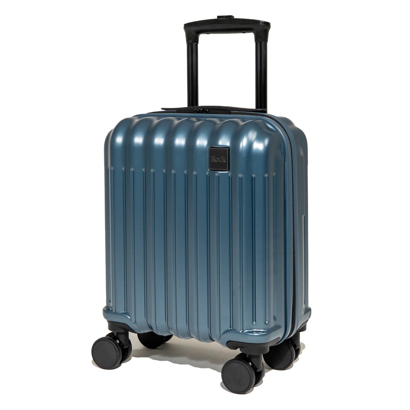 Rock 8 Wheel Hard Underseat Suitcase - Blue
