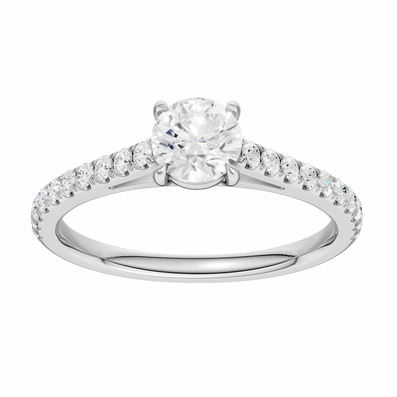 Pure Brilliance 9ct White Gold 1.25ct Laboratory grown Diamond Sol  Ring 