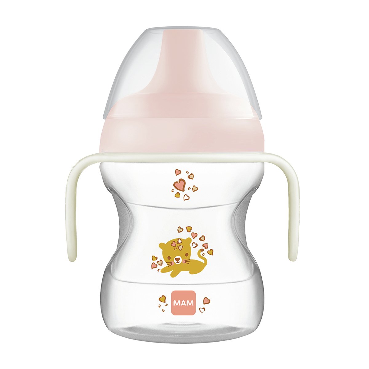MAM 190ml Learn to Drink Cup with Bottle Handles - Pink
