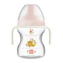 MAM 190ml Learn to Drink Cup with Bottle Handles - Pink