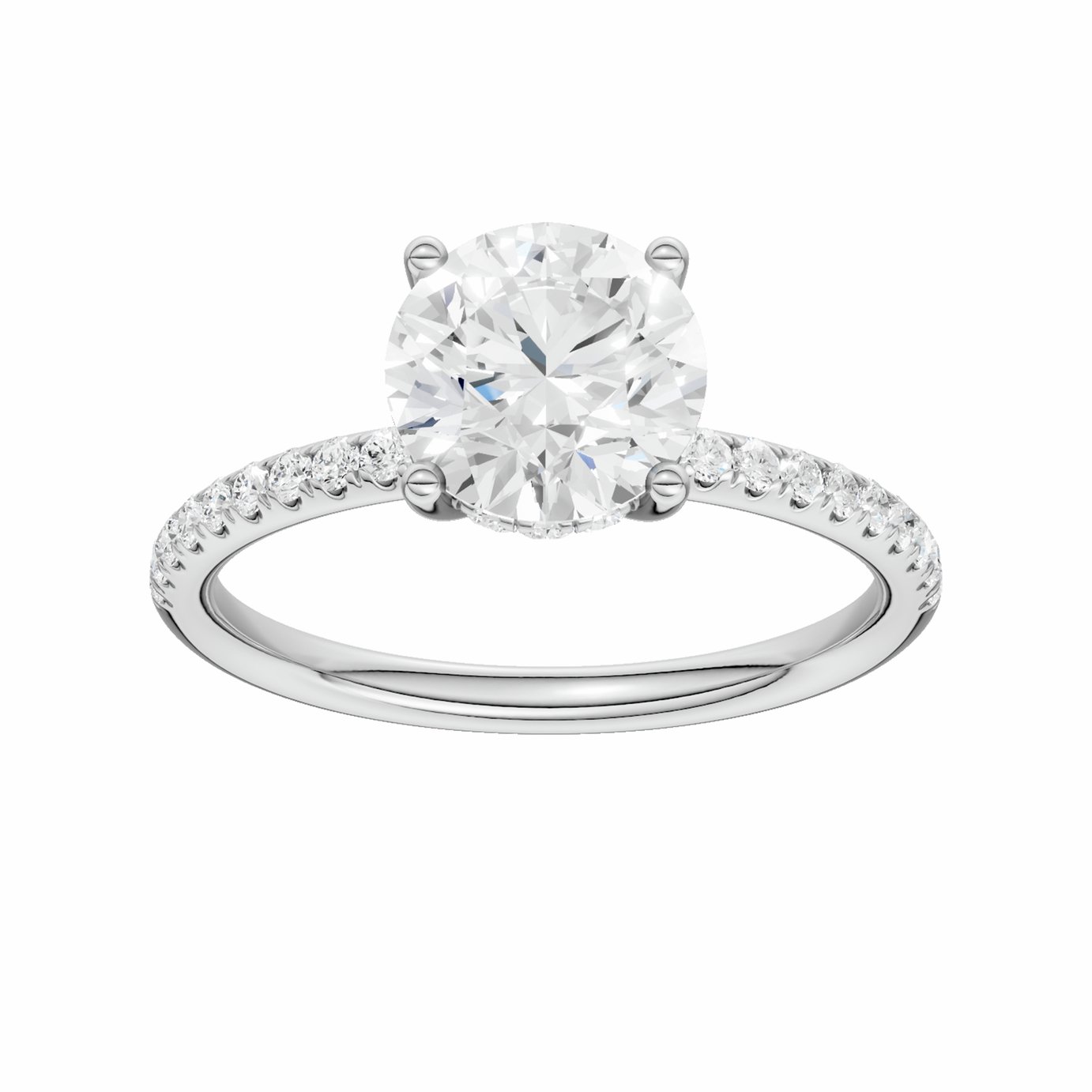 Pure Brilliance 9ct White Gold 1.75ct Laboratory grown Diamond Sol  Ring - N