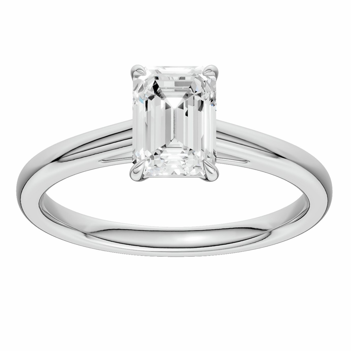 Pure Brilliance 9ct White Gold 1.00ct Laboratory grown Diamond Sol  Ring - L