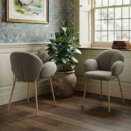 Dorel Iwama Pair Of Metal Dining Chairs - Mink