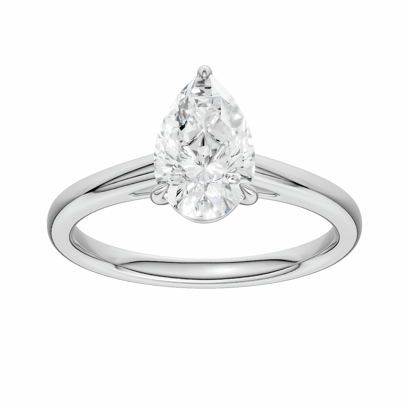 Pure Brilliance 9ct White Gold 1.00ct  Laboratory grown Diamond Sol  Ring 