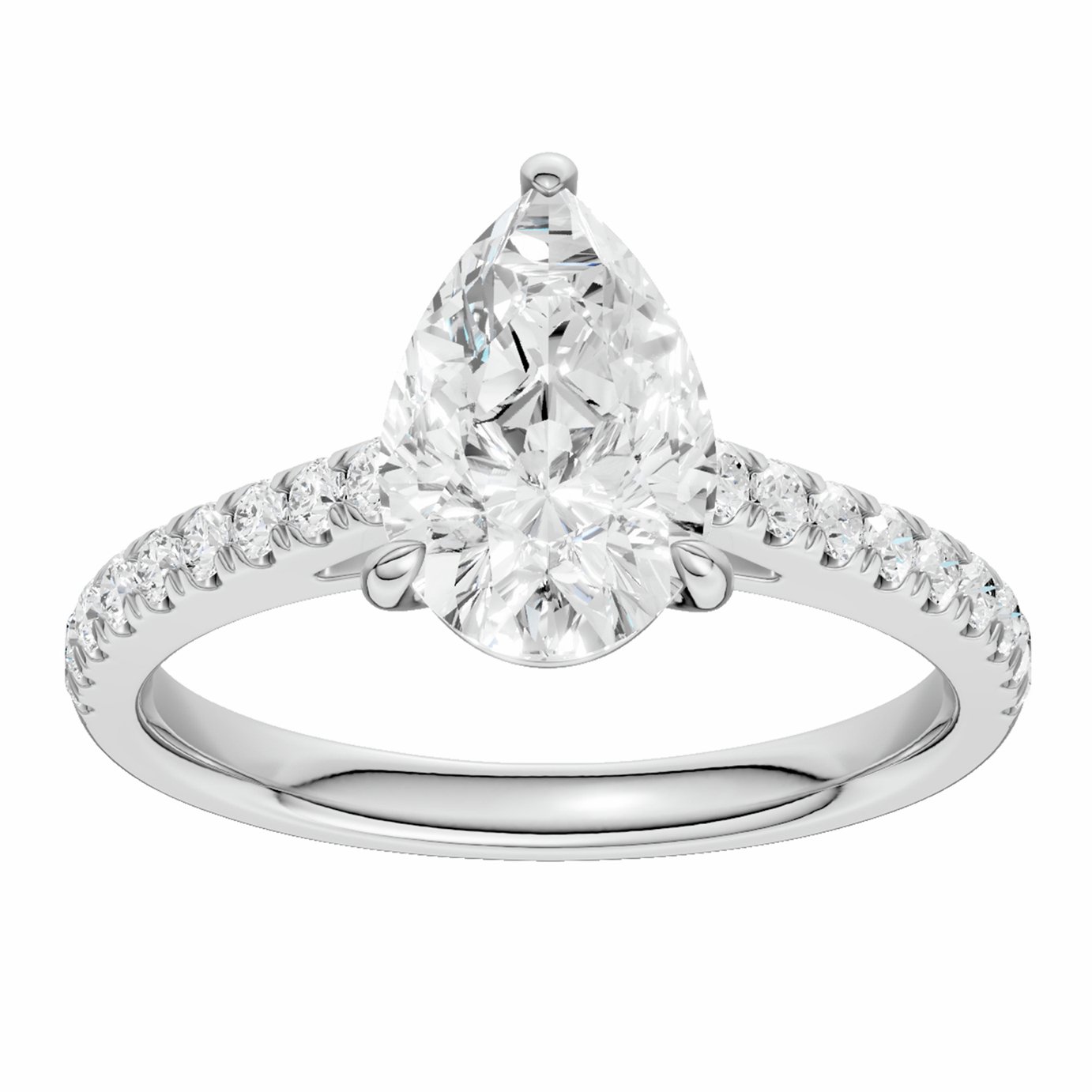 Pure Brilliance 9ct White Gold 1.75ct Laboratory grown Diamond Sol  Ring - O