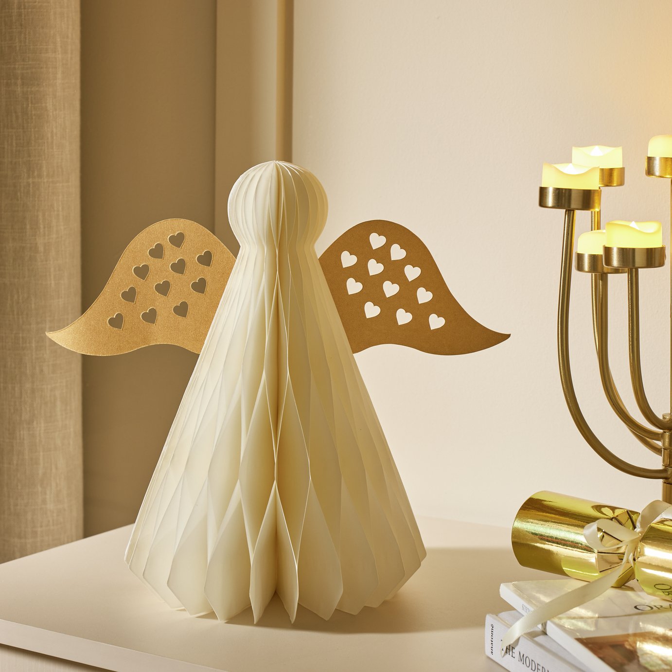 Habitat Handcrafted Paper Angel Christmas Decoration