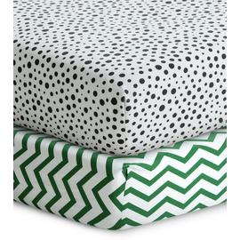 Habitat Zig Zags & Spots 2 Pack Fitted Sheets