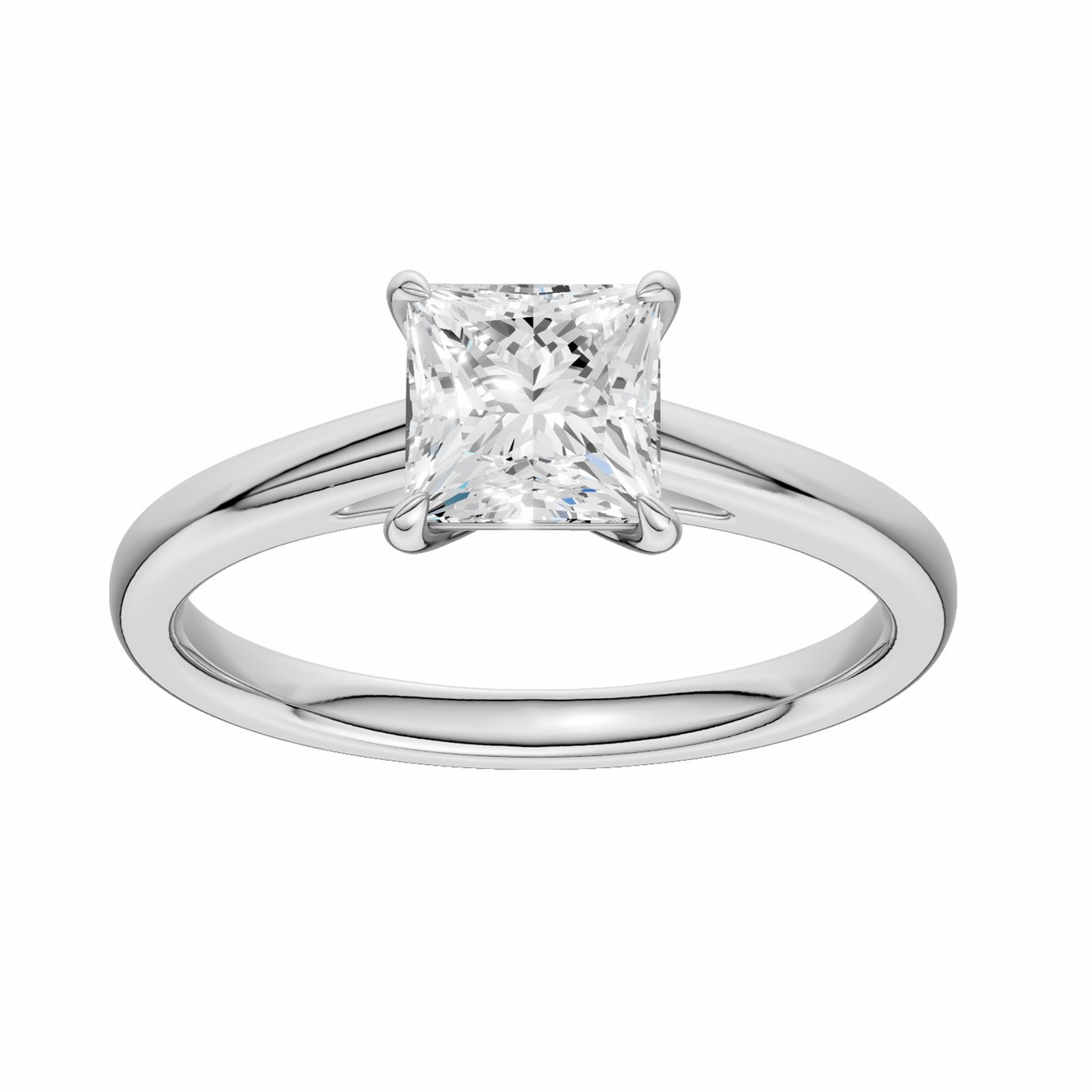 Pure Brilliance 9ct White Gold 1.00ct Laboratory grown Diamond Sol  Ring - O