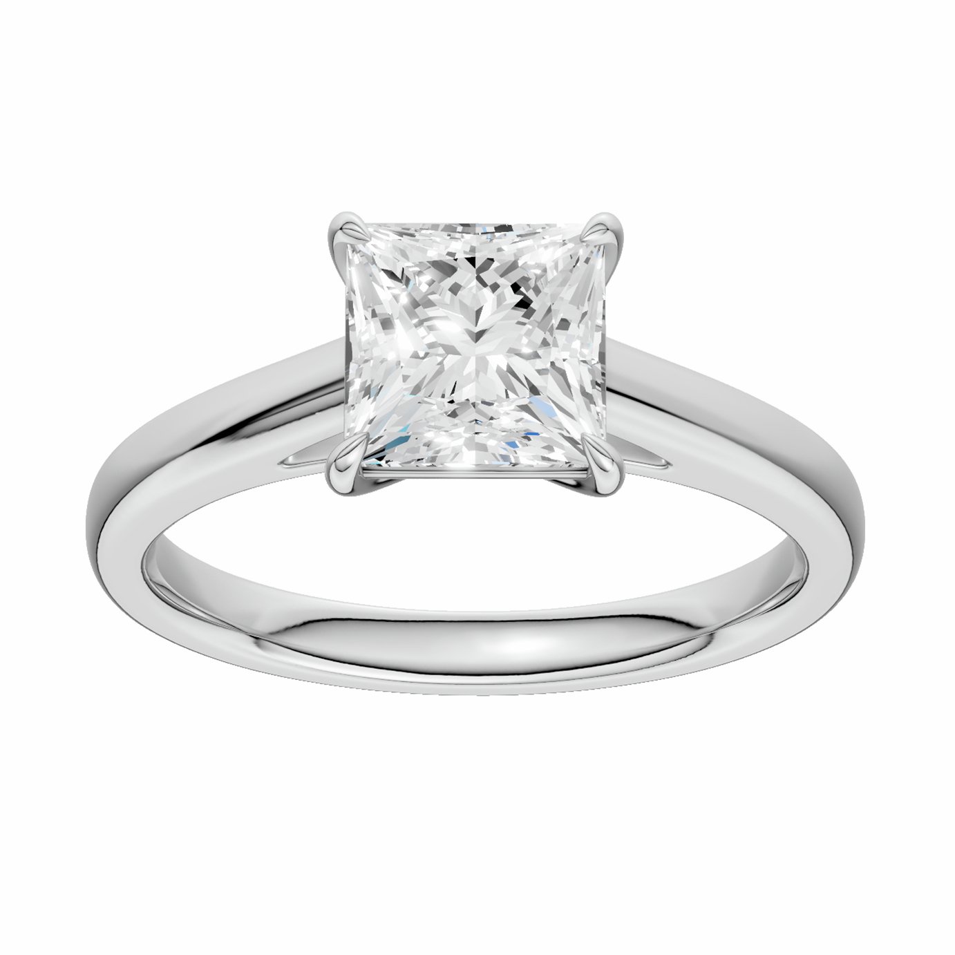 Pure Brilliance 9ct White Gold 1.50ct Laboratory grown Diamond Sol  Ring - L