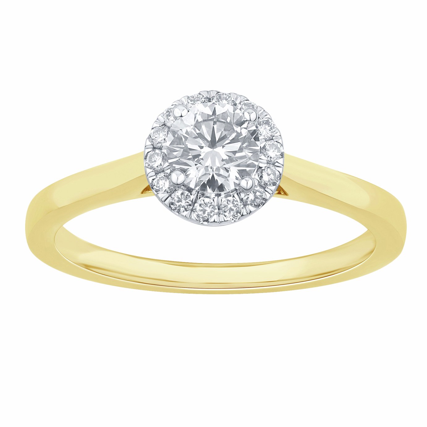 Pure Brilliance 9ct YG  0.50ct Laboratory grown Diamond Sol  Ring 