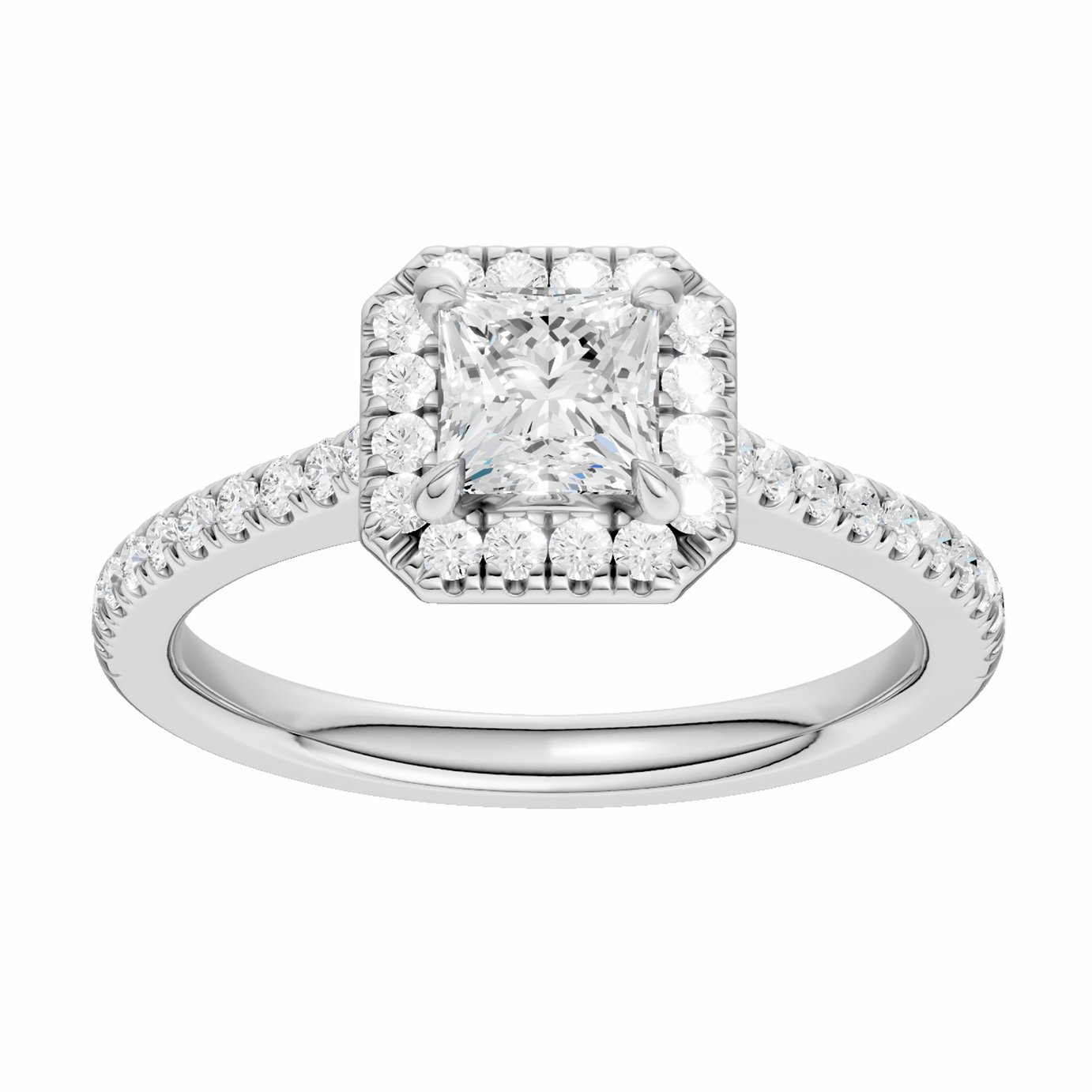 Pure Brilliance 9ct White Gold 1.00ct Laboratory grown Diamond Sol  Ring - O