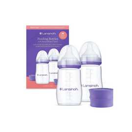 Lansinoh Anti-Colic Natural Wave 240ml Baby Feeding Bottles - 2 Pack
