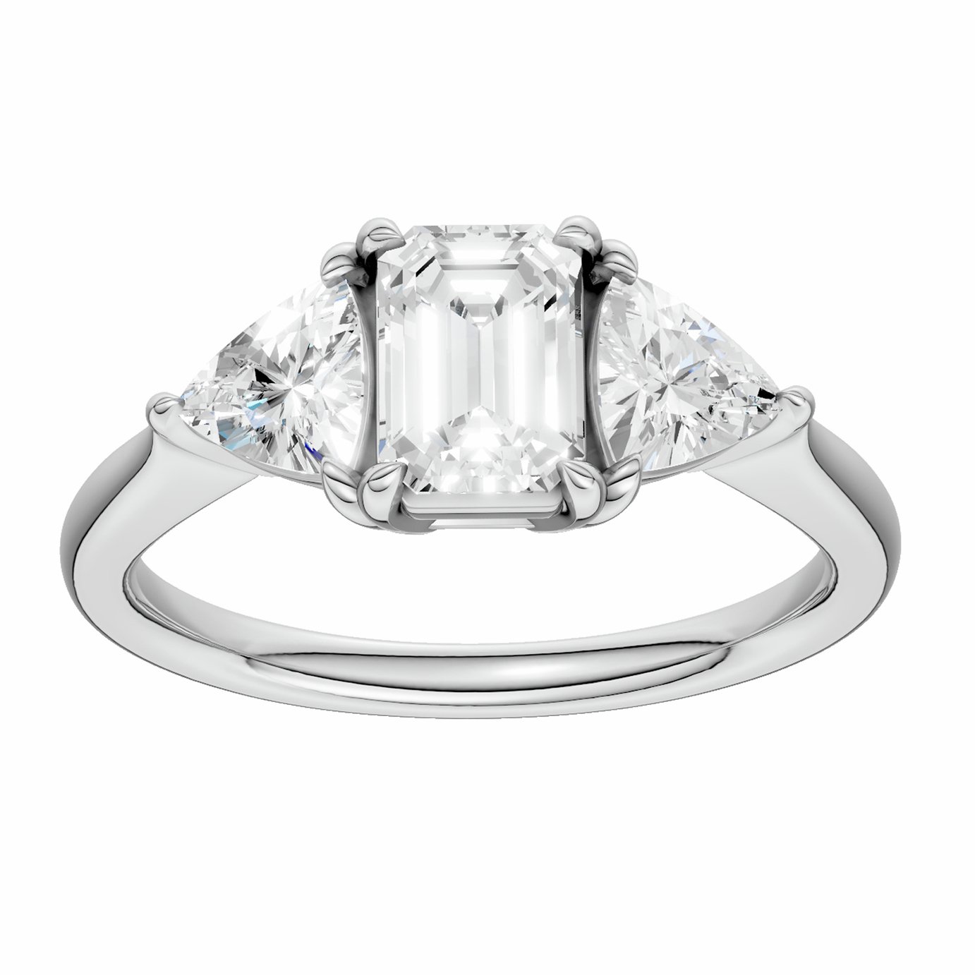 Pure Brilliance 9ct White Gold 1.65ct Diamond Trilogy Ring