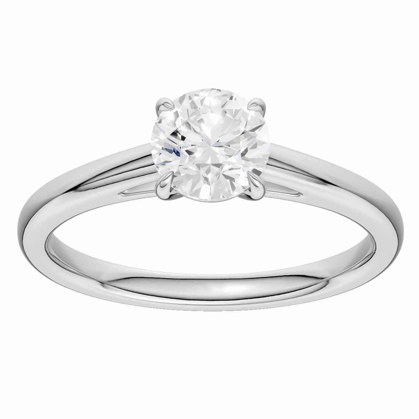 Pure Brilliance 9ct White Gold 0.75ct Laboratory grown Diamond Sol  Ring - O