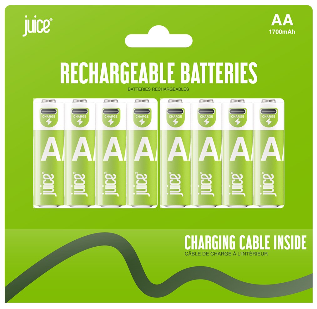 Juice Rechargeable AA Batteries - Pack of 8