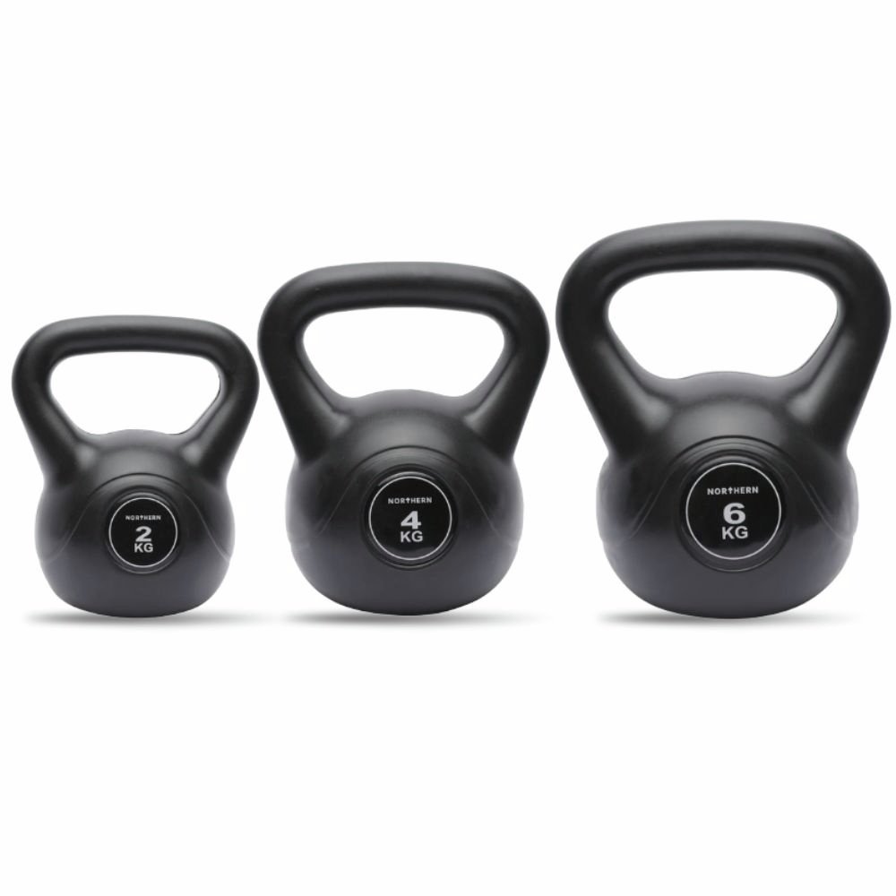 Northern Vinyl Black Kettlebells Set - 2-6kg