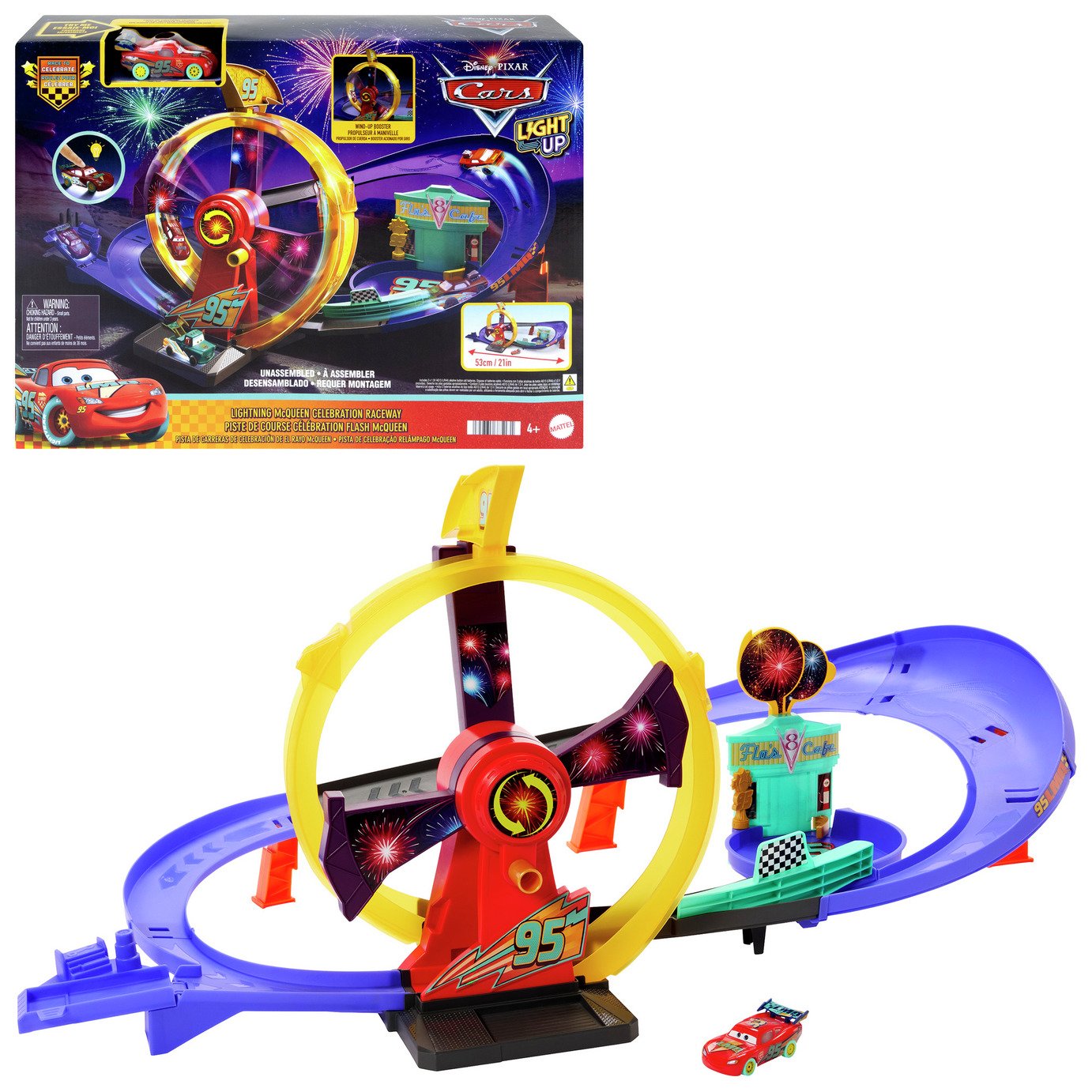 Race to Celebrate Lightning McQueen Celebration Raceway Playset & Toy Car