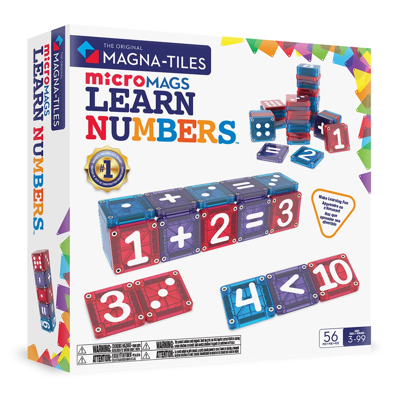 Magna-Tiles MicroMAGS Learn Letters Magnetic Building Set