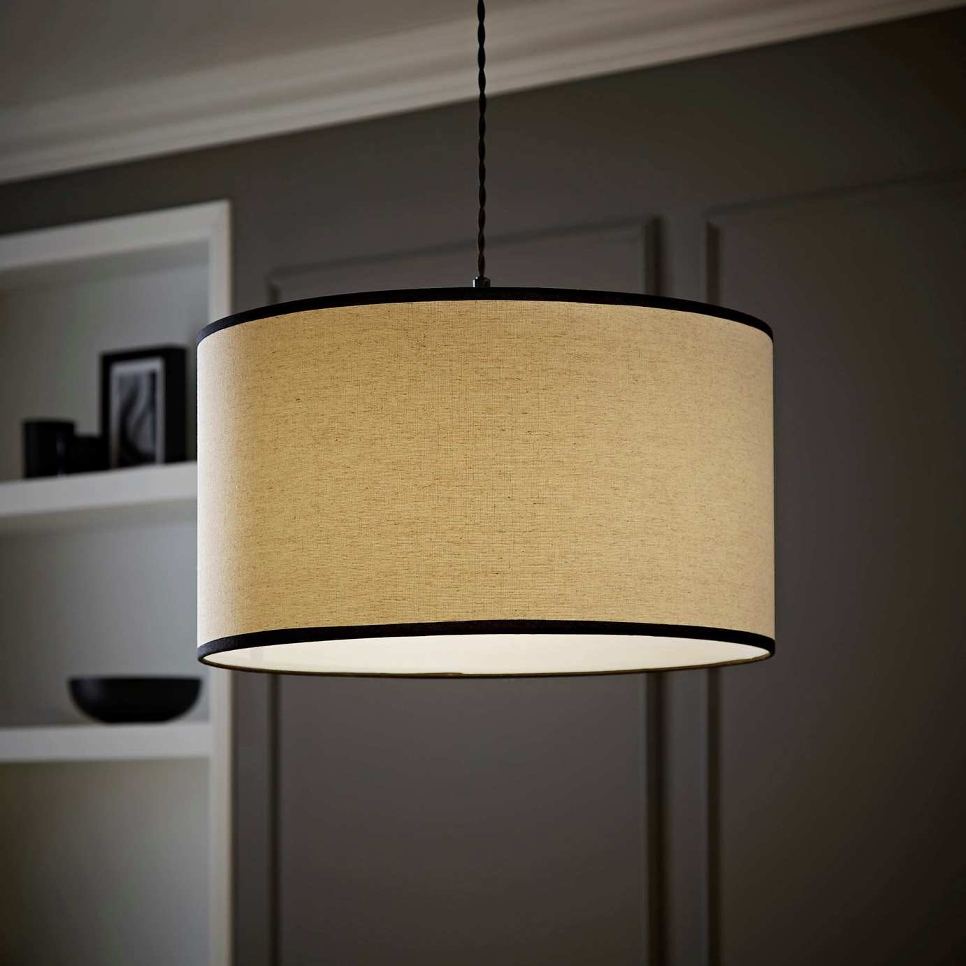 ValueLights Eva Natural Linen Easy Fit Lampshade - 45cm