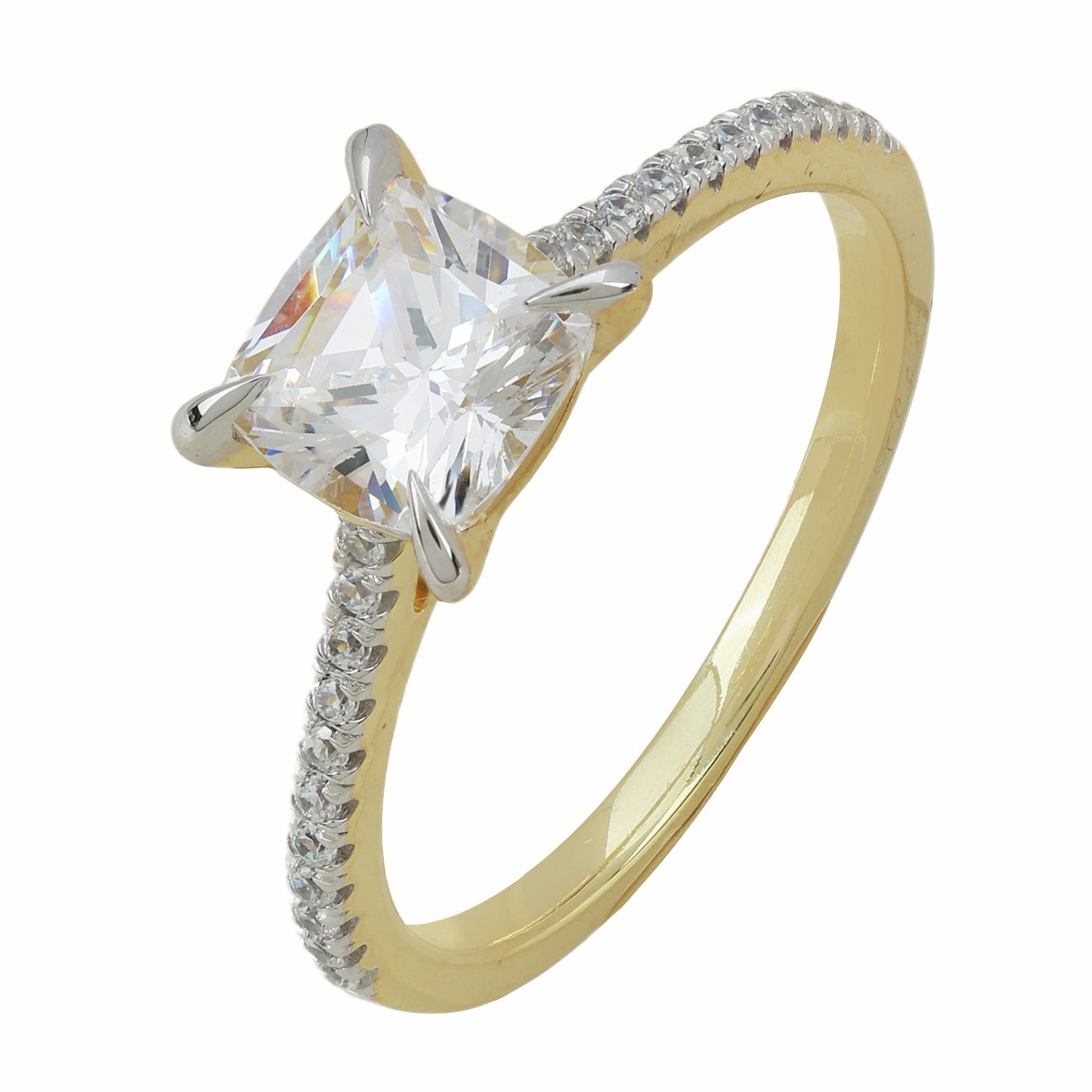 Pure Brilliance 9ct YG  1.14ct Laboratory grown Diamond Sol  Ring  - O