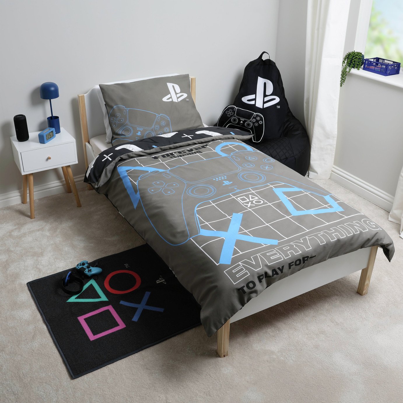 Sony PlayStation Kids Gamers Core Grey Bedding Set